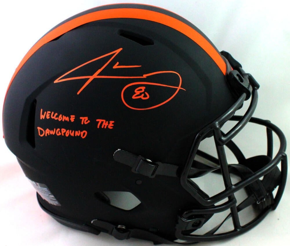 Cleveland Browns Eclipse Speed Authentic Helmet Signed by Jarvis Landry Beckett (1 of 5)