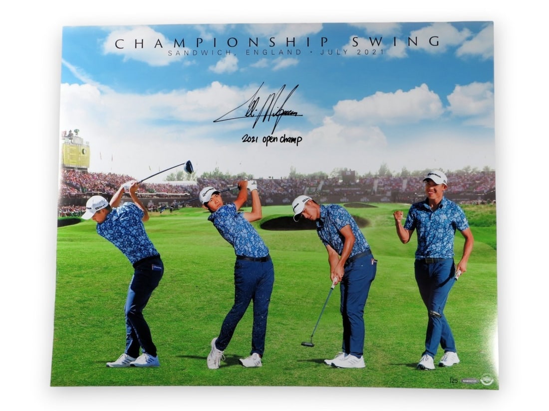 Upper Deck Authenticated Colin Morikawa Signed 20X24 Golf Photo 2021 Open Champ (1 of 2)