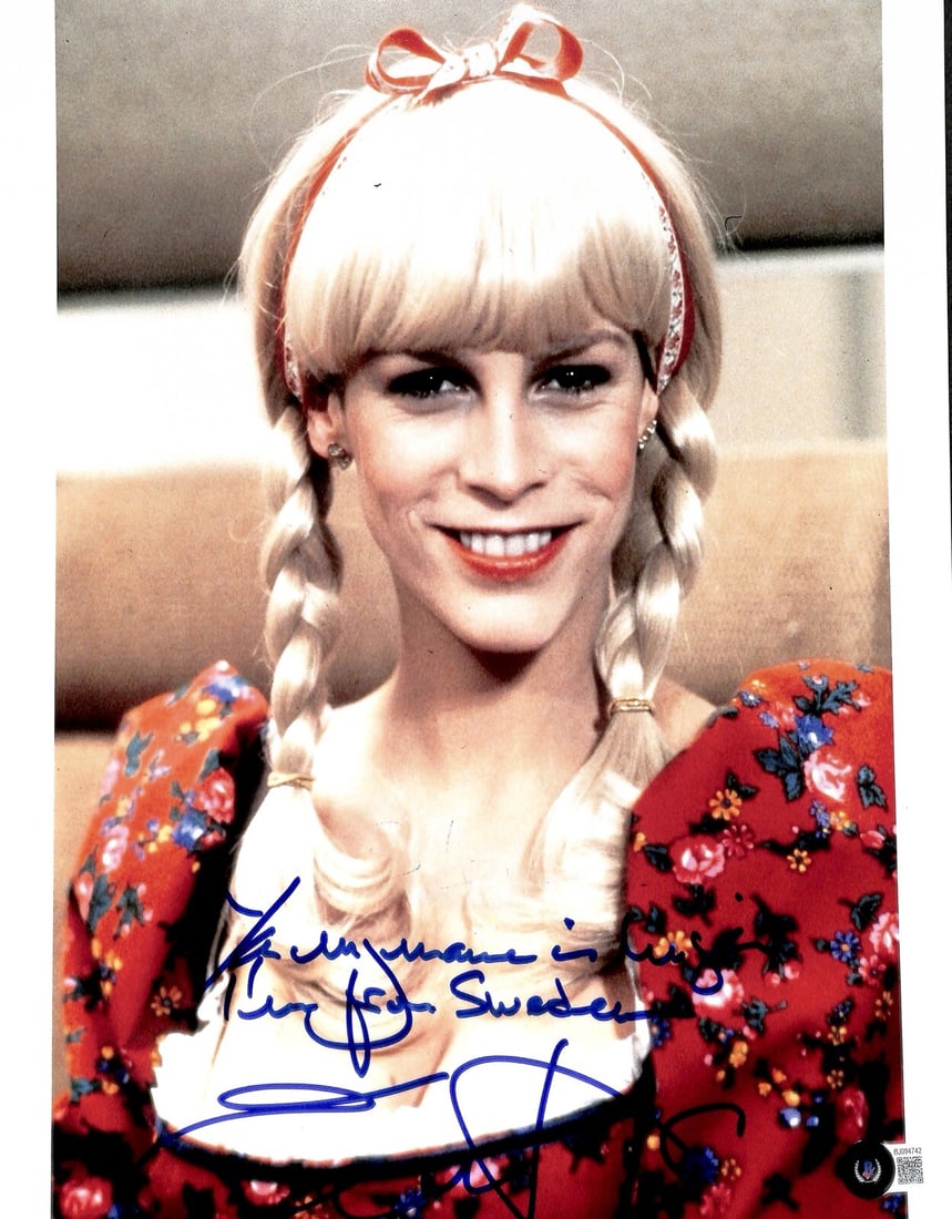 Jamie Lee Curtis Autographed Trading Places 11x14 Photo Beckett Certified: Jamie Lee Curtis Autographed Trading Places 11x14 Photo Beckett Certified This is an 11x14 photograph signed by Jamie Lee Curtis, who portrayed "Ophelia" in the film Trading Places. The photo is autog