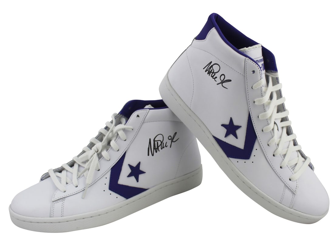 Magic Johnson Autographed Size 12 Converse PL Pro Leather Shoes With Box Beckett COA (1 of 9)