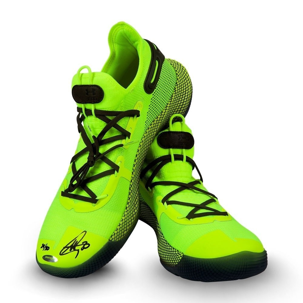 Stephen Curry Autographed Under Armour Shoes Limited Edition #/30 Warriors: Stephen Curry Autographed Under Armour Shoes Limited Edition #/30 Warriors Own a piece of basketball history with these Stephen Curry autographed Under Armour shoes. Limited to just 30 pairs, these pr