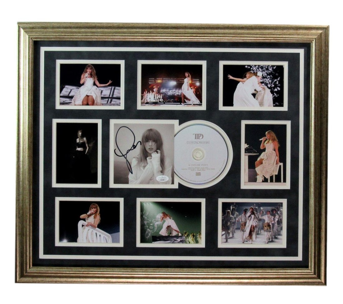 Framed Taylor Swift autographed CD cover collage JSA authenticated (1 of 3)