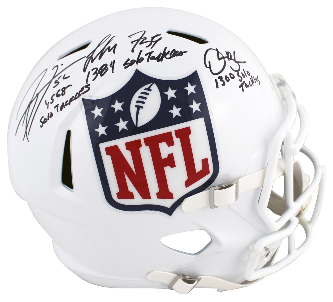 Ray Lewis Derrick Brooks London Fletcher Signed NFL Helmet BAS Witnessed (1 of 3)