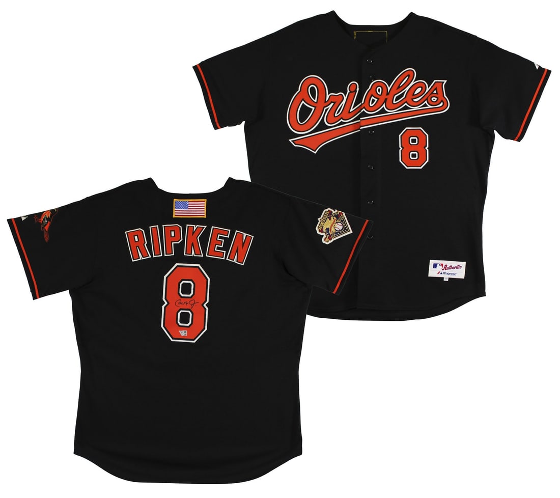 Cal Ripken Jr. Autographed Black Nike Jersey Baltimore Orioles FAN Authentic (1 of 8)