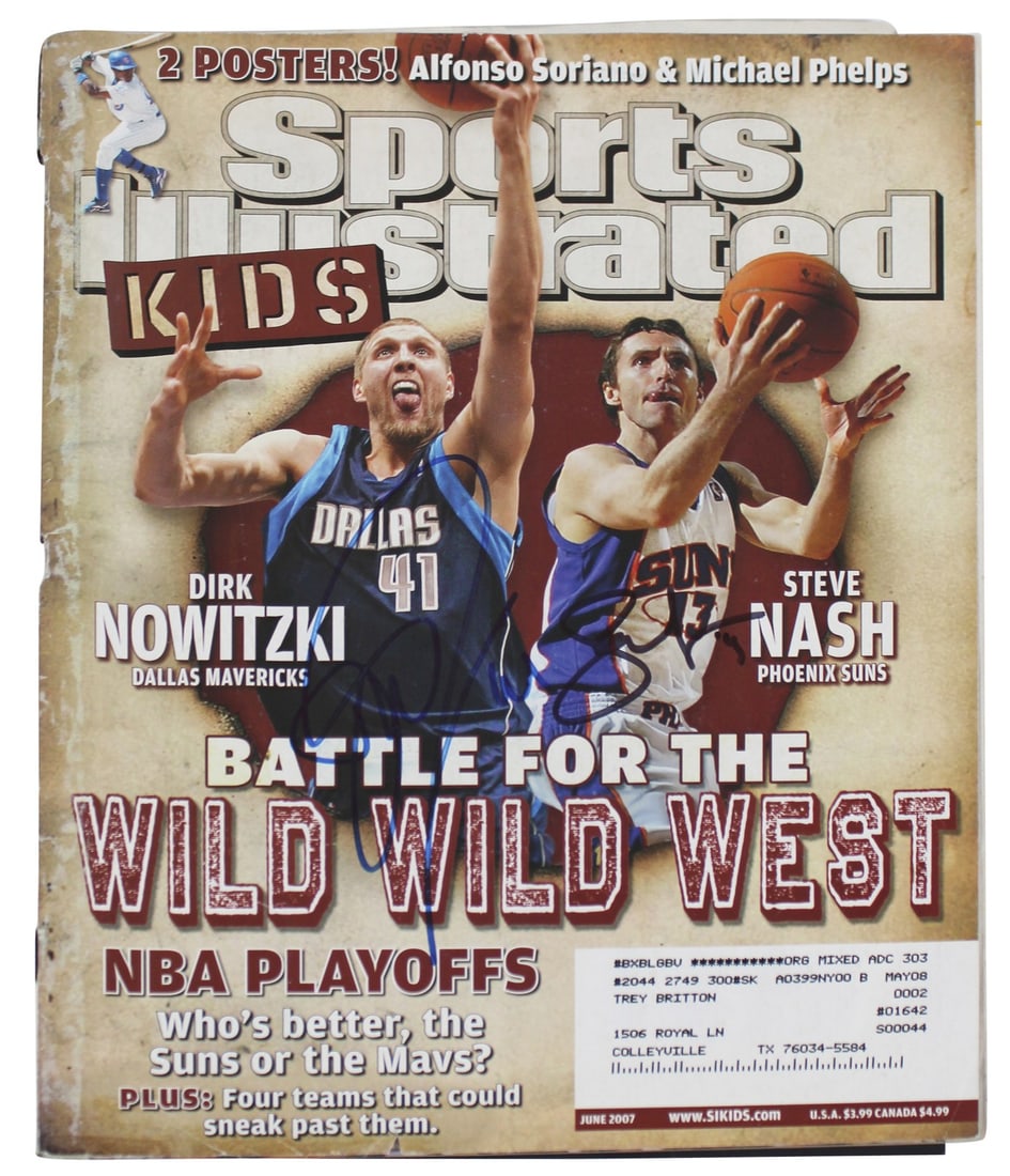 Sports Illustrated Magazine Signed by Dirk Nowitzki and Steve Nash Beckett COA (1 of 7)