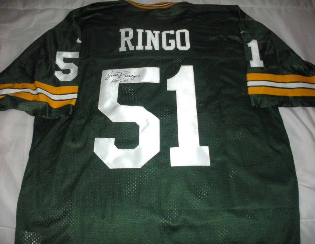 Signed Nike Green Bay Packers Jersey with COA by Jim Ringo (1 of 3)