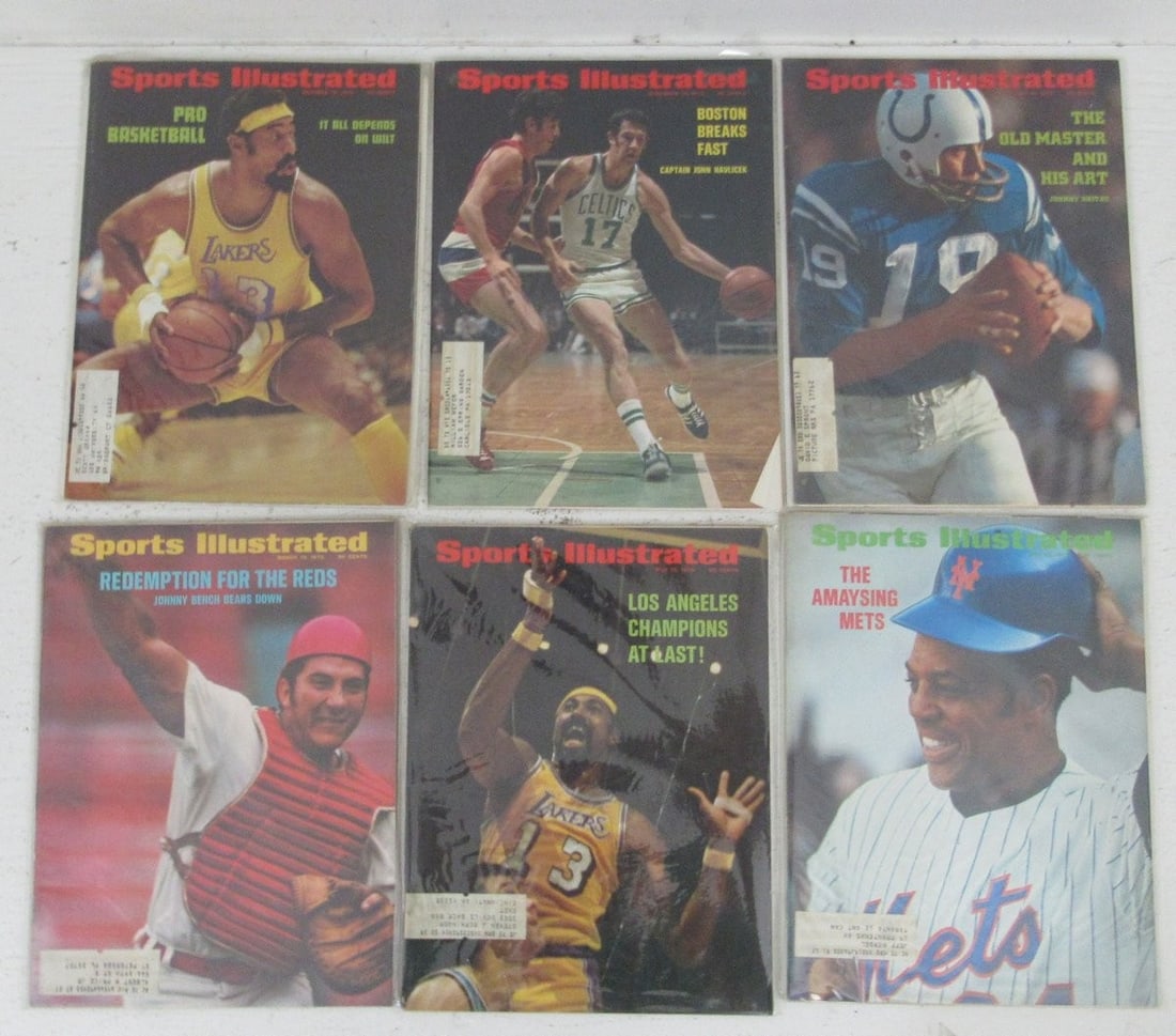 67 intact 1972 Sports Illustrated issues Chamberlain Bench covers (1 of 4)