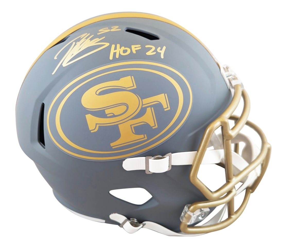 Patrick Willis Autographed Slate Full Size Speed Helmet HOF 24 BAS Authenticated 49ers (1 of 3)