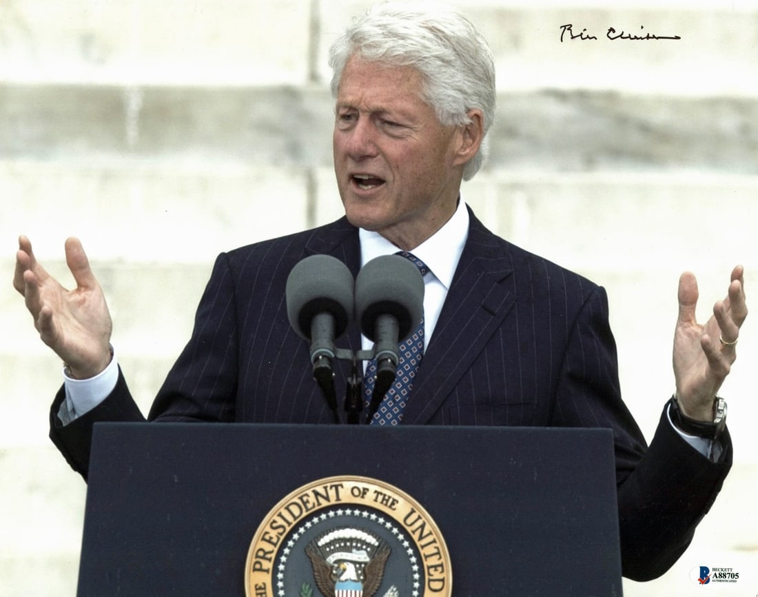 Bill Clinton signed 11x14 photo BAS authenticated (1 of 5)