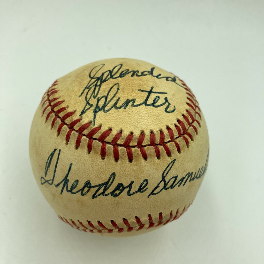 Ted Williams Theodore Samuel Williams Signed Baseball With Splendid Splinter PSA DNA (1 of 10)