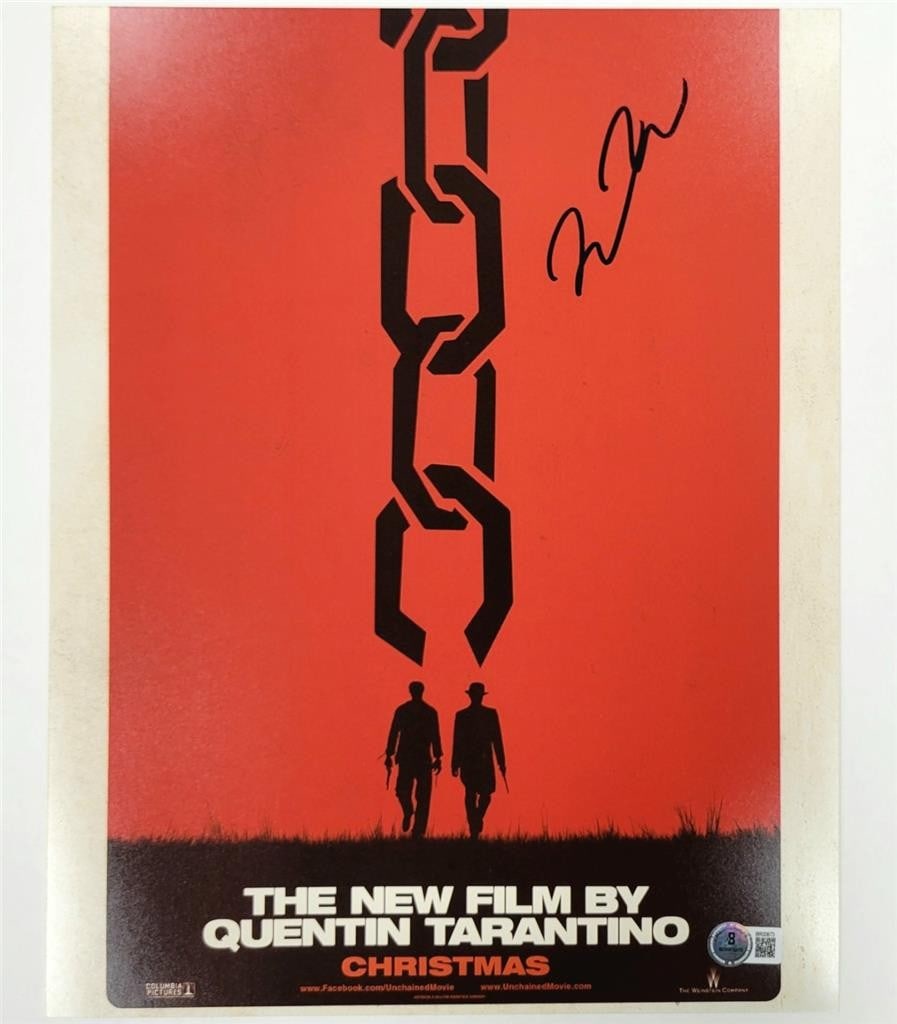 11x14 Django Unchained photograph signed by Quentin Tarantino Beckett authenticated: 11x14 Django Unchained photograph signed by Quentin Tarantino Beckett authenticated This is an original 11x14 photograph from the film Django Unchained, personally signed by Quentin Tarantino. The aut