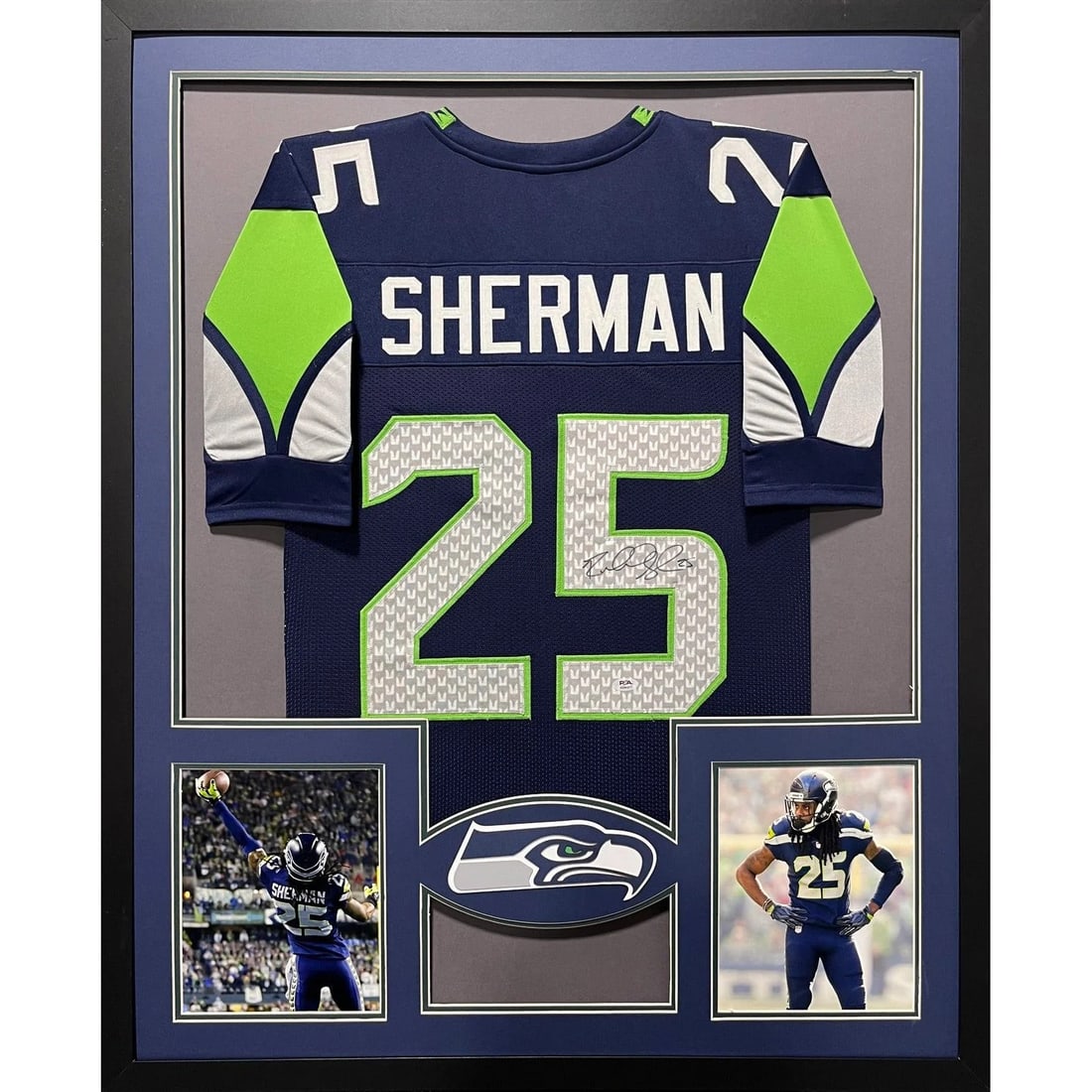 Framed Seattle Seahawks Jersey Signed by Richard Sherman with PSA DNA Authentication (1 of 2)