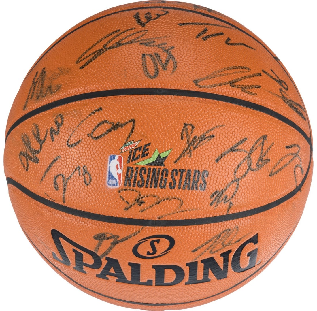 BAS Autographed 2019 NBA Rising Stars Spalding Game Ball: BAS Autographed 2019 NBA Rising Stars Spalding Game Ball This Spalding "Game Ball Series" basketball commemorates the 2019 NBA Rising Stars Challenge, held during the NBA All-Star Weekend at the Spect