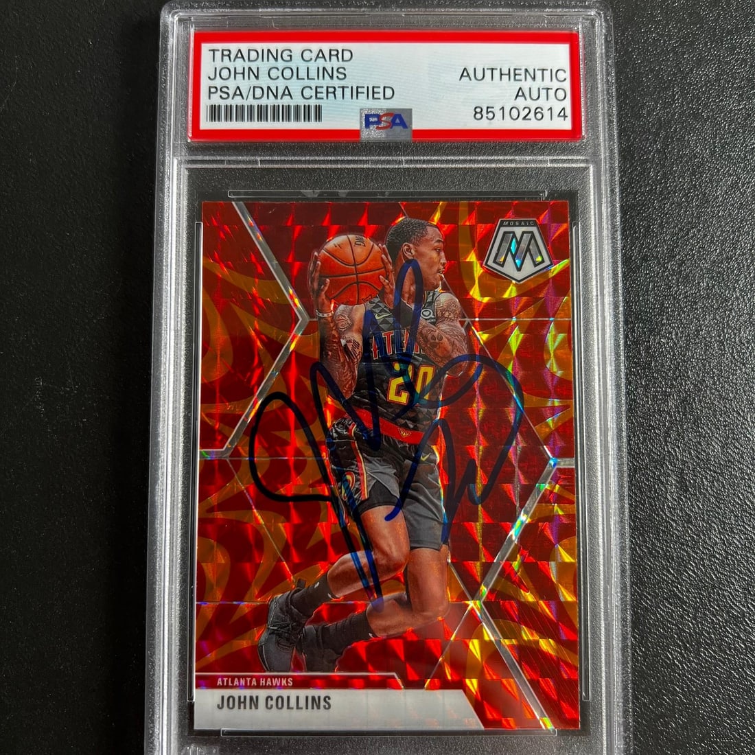 2019-20 Panini Mosaic John Collins Rookie Card PSA Graded Atlanta Hawks: 2019-20 Panini Mosaic John Collins Rookie Card PSA Graded Atlanta Hawks Enhance your collection with this 2019-20 Panini Mosaic #192 John Collins Rookie Card. This card has been professionally graded 