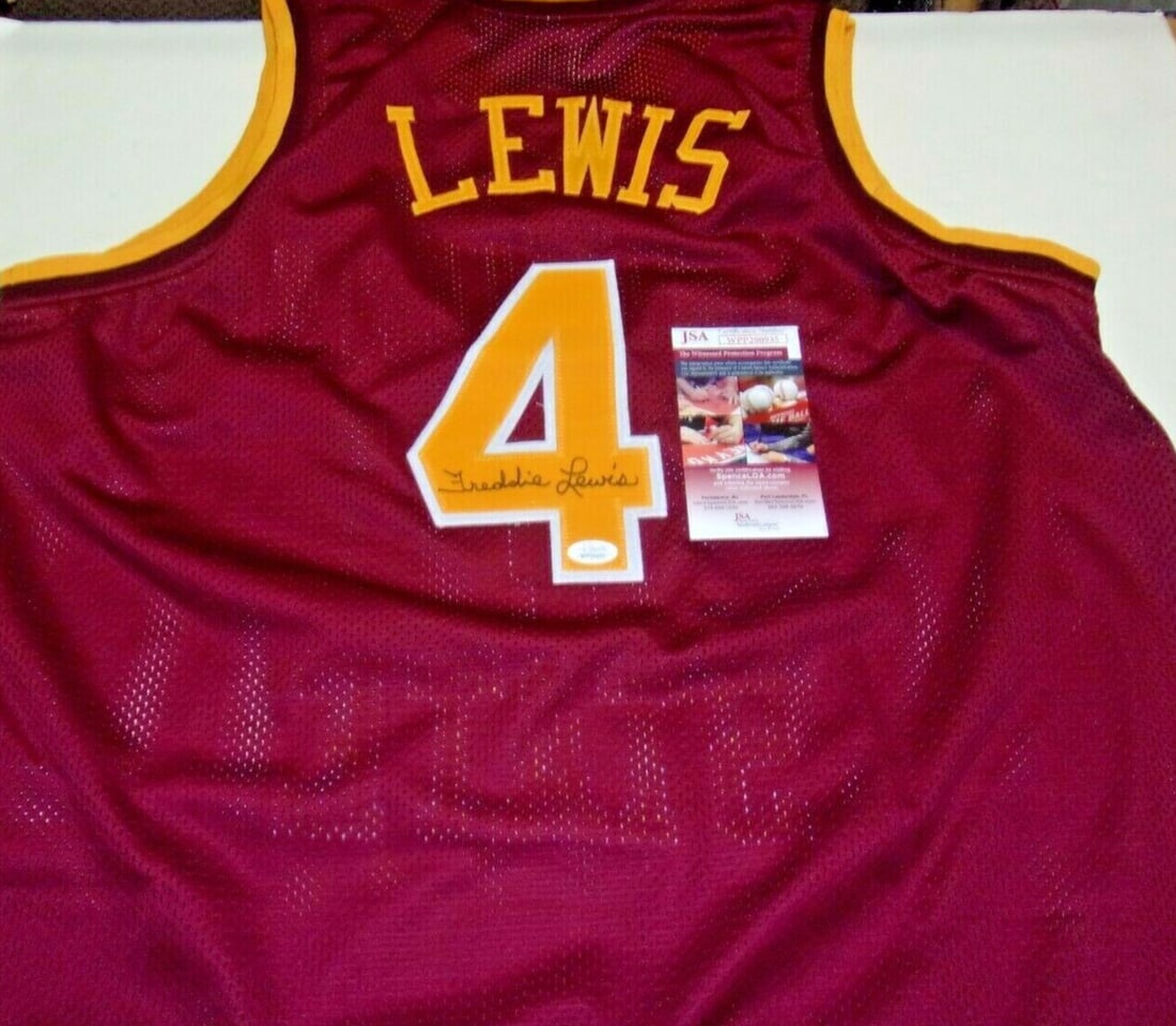 Freddie Lewis Signed Jersey Arizona State Indiana Pacers 3X ABA Champion JSA COA: Freddie Lewis Signed Jersey Arizona State Indiana Pacers 3X ABA Champion JSA COA This is a signed jersey from Freddie Lewis, a notable player with a rich history in basketball. He is recognized for hi