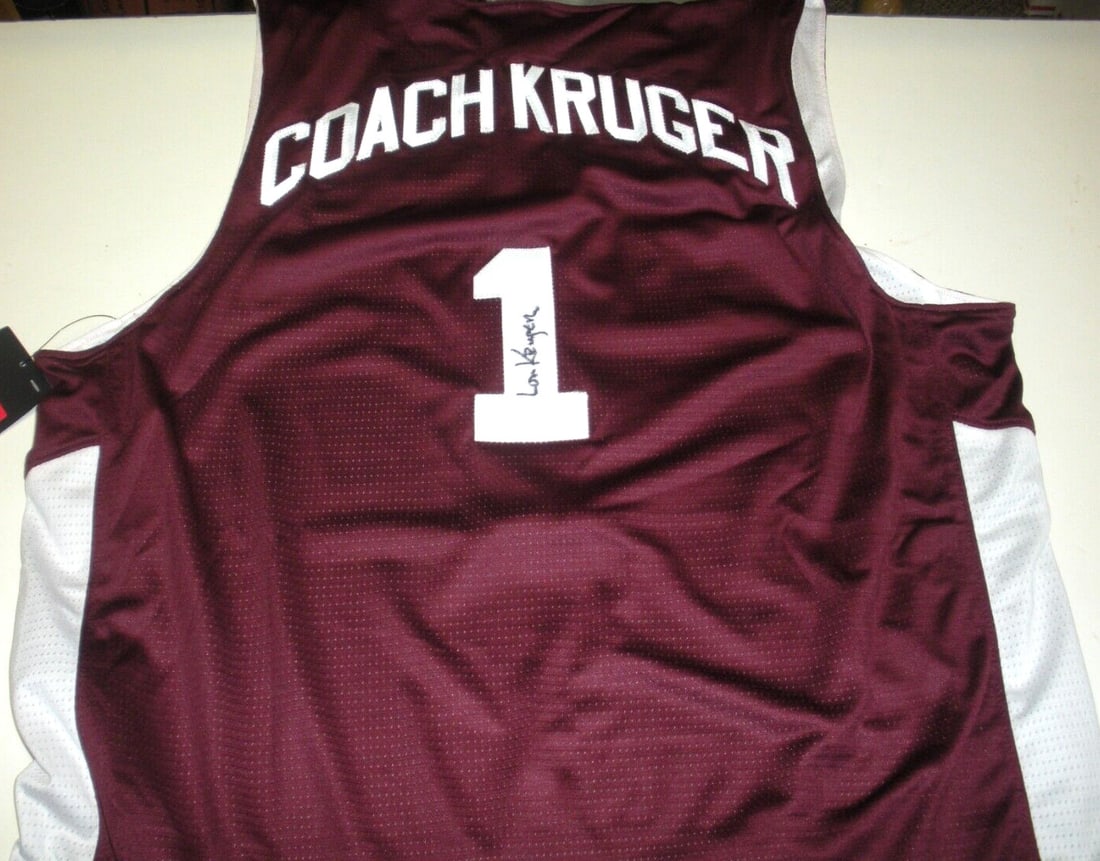 LON KRUGER Signed Oklahoma Sooners Nike Basketball Jersey with COA: LON KRUGER Signed Oklahoma Sooners Nike Basketball Jersey with COA Showcase your support for the Oklahoma Sooners with this officially licensed Nike jersey, signed by LON KRUGER, the renowned basketba