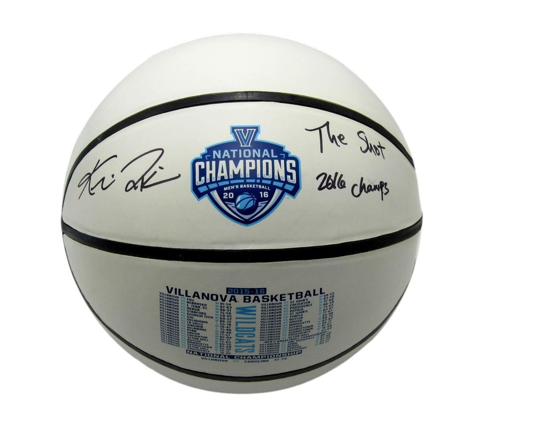 Kris Jenkins Autographed Villanova 2016 NCAA Championship Basketball JSA (1 of 4)