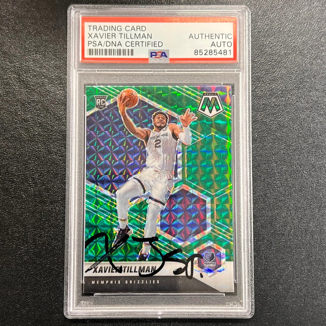 Xavier Tillman 2020-21 Panini Prizm Mosaic #213 Signed Card PSA/DNA (1 of 2)