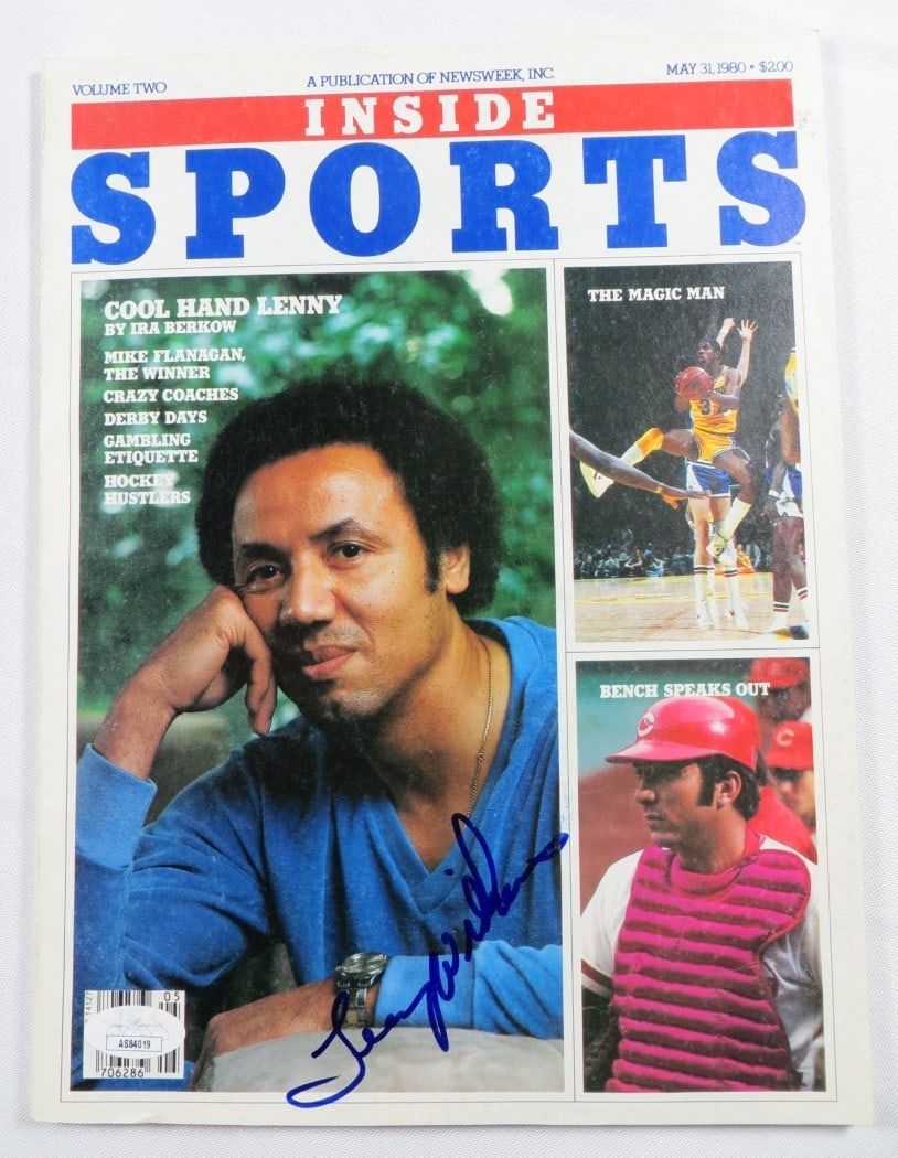 Lenny Wilkens Autographed Magazine Atlanta Hawks JSA Certified (1 of 3)