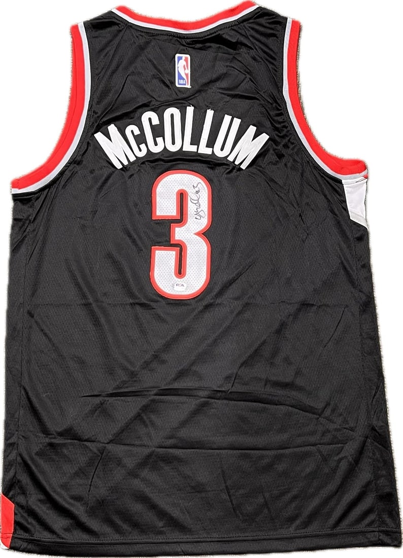 CJ McCollum Autographed Jersey PSA/DNA Portland Trail Blazers Original: CJ McCollum Autographed Jersey PSA/DNA Portland Trail Blazers Original This is an original stitched jersey autographed by CJ McCollum, a prominent player for the Portland Trail Blazers. The signature 