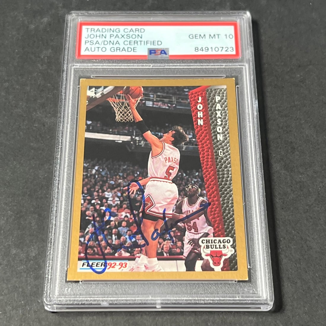 1992-93 Fleer #35 John Paxson Autographed Card PSA Authenticated Bulls (1 of 2)