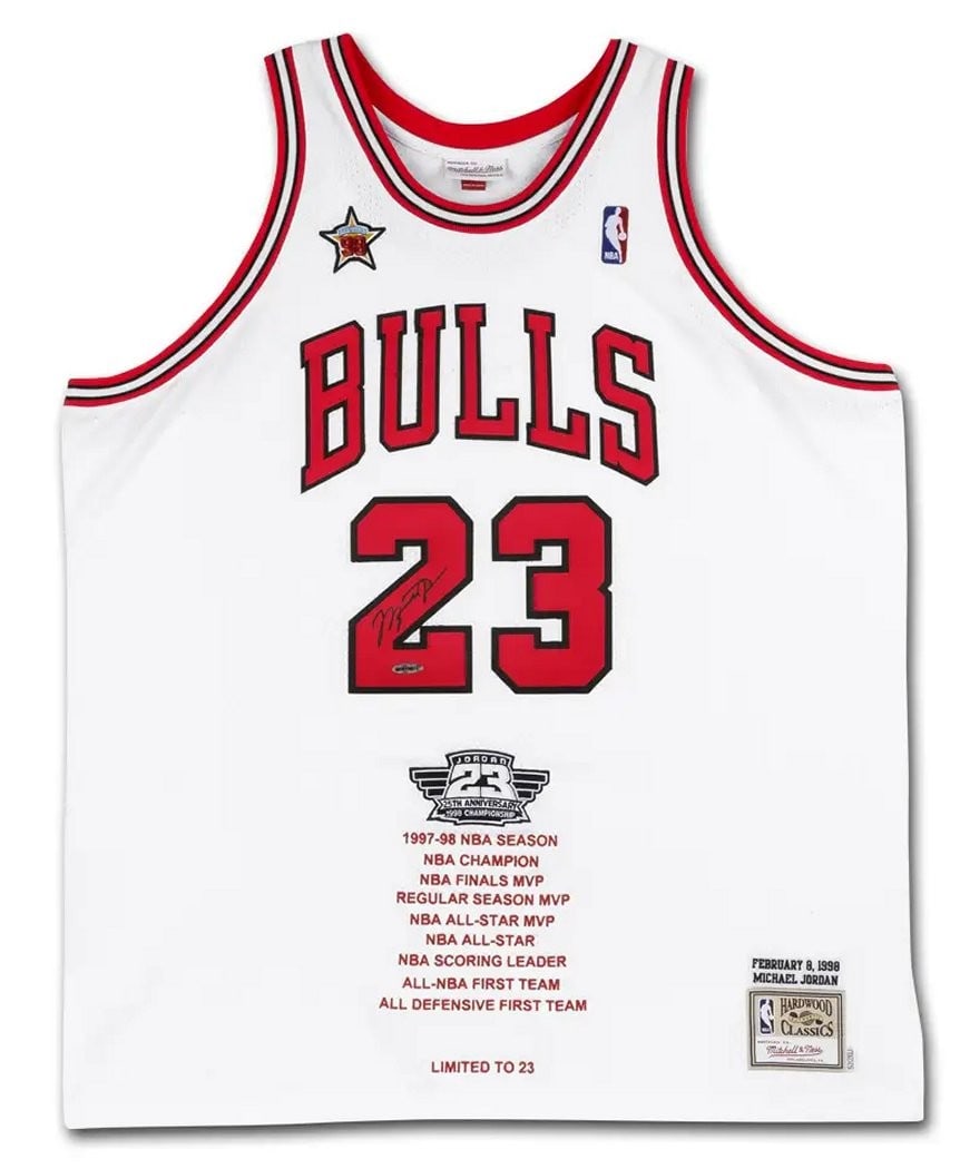 Michael Jordan Signed Bulls All-Star Jersey Limited Edition 23 Upper Deck Authenticated: Michael Jordan Signed Bulls All-Star Jersey Limited Edition 23 Upper Deck Authenticated Celebrate the legacy of Michael Jordan with this authentic Mitchell & Ness Chicago Bulls jersey, signed by the b
