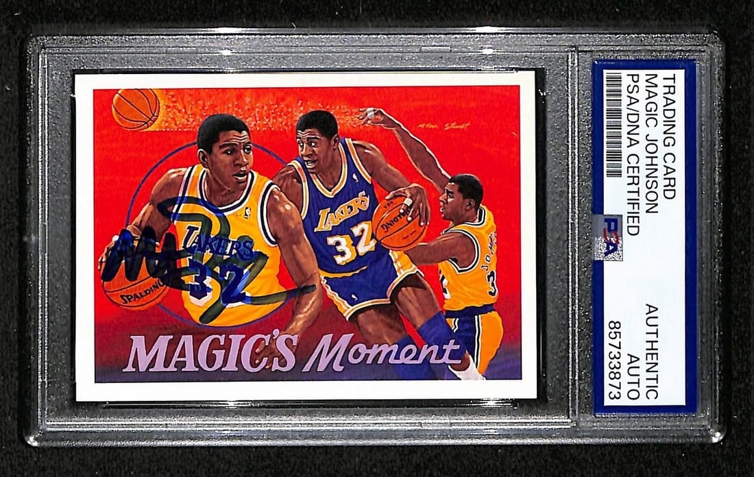 Magic Johnson 1991-92 Upper Deck Basketball Card 29 With PSA DNA Autograph (1 of 2)