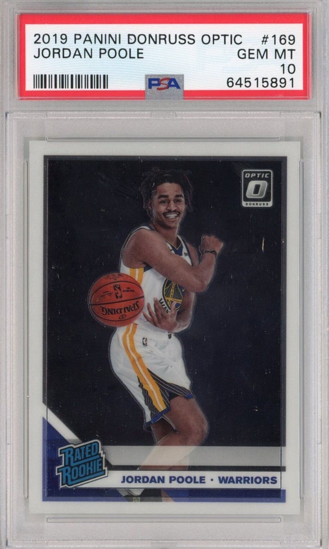 2019-20 Panini Donruss Optic Jordan Poole Rookie Card PSA 10 (1 of 2)