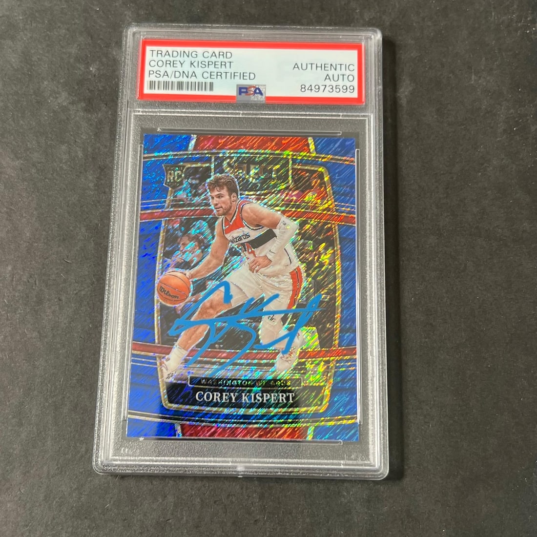 2021-22 Panini Select Corey Kispert Autographed Card PSA Authenticated: 2021-22 Panini Select Corey Kispert Autographed Card PSA Authenticated This listing features a 2021-22 Panini Select #81 trading card signed by Corey Kispert. The autograph has been authenticated by P