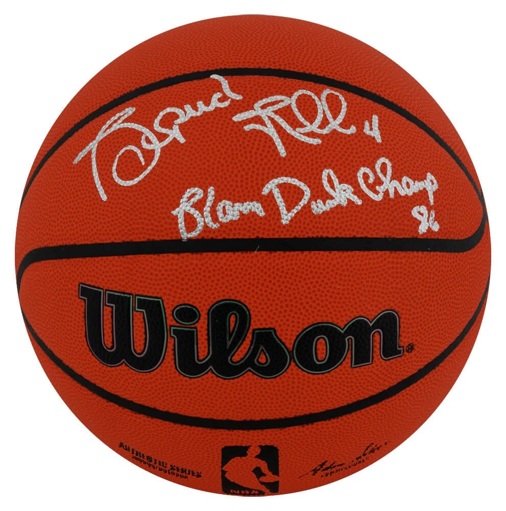 Spud Webb Signed Wilson NBA Basketball Slam Dunk Champ 86 COA (1 of 1)