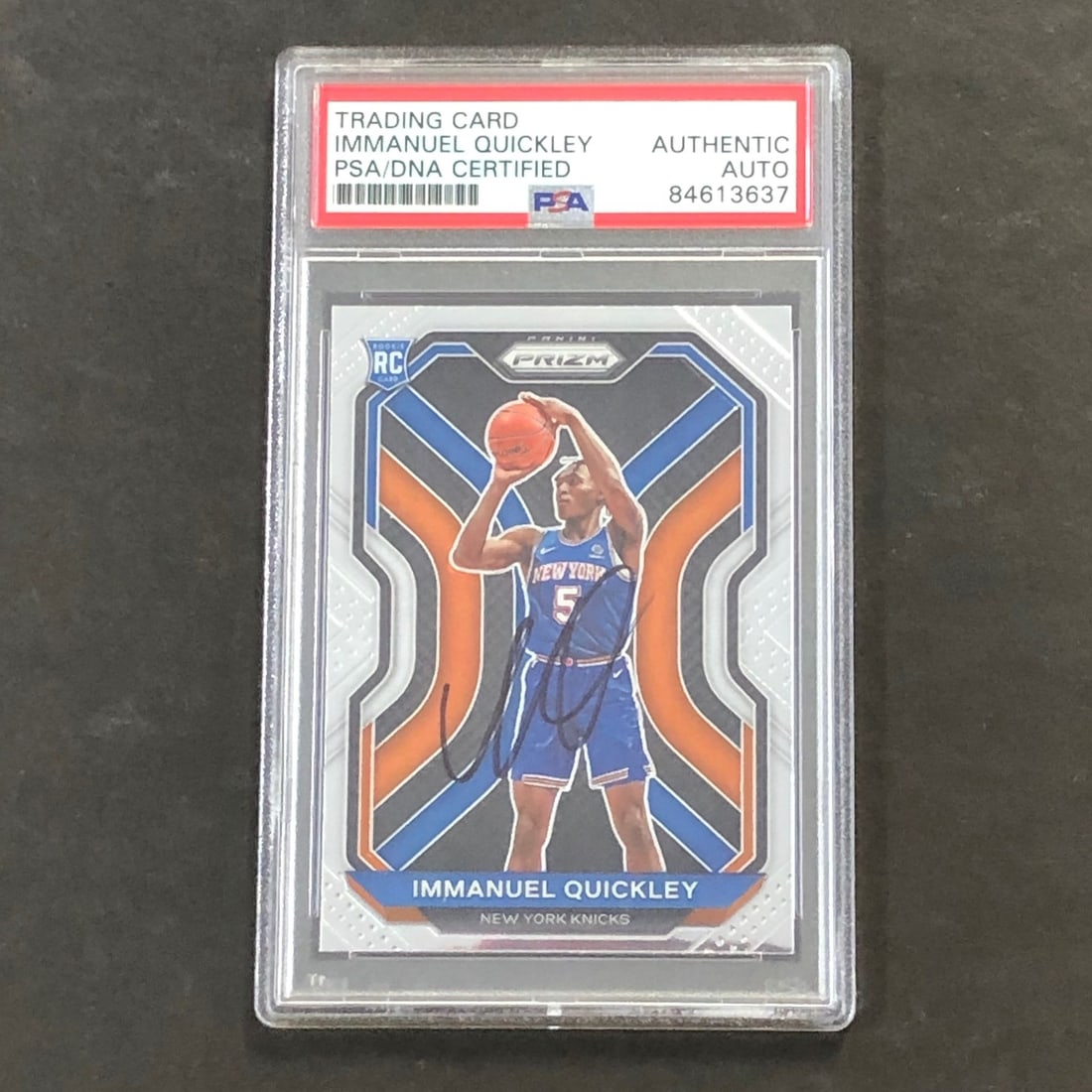 2020-21 Panini Prizm #296 Immanuel Quickley Signed PSA Authenticated Card (1 of 2)