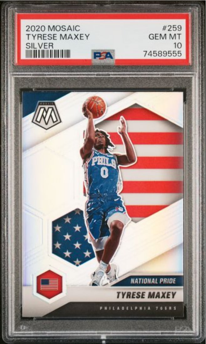 PSA 10 2020 Mosaic Tyrese Maxey Silver Rookie Card #259 (1 of 2)