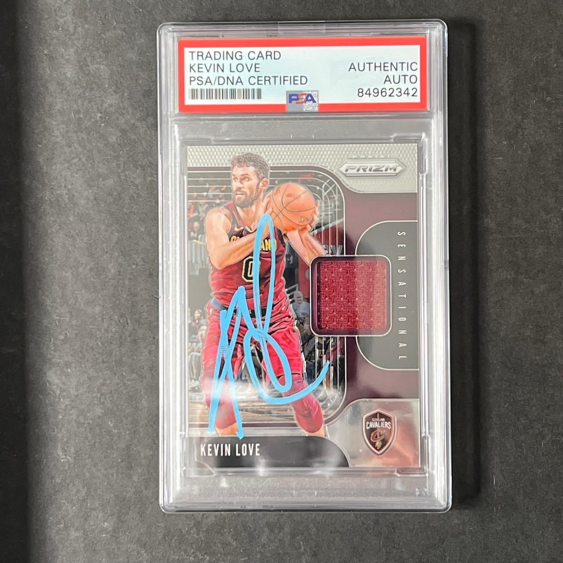 2019-20 Panini Prizm Kevin Love Signed Card AUTO PSA Slabbed Cavaliers: 2019-20 Panini Prizm Kevin Love Signed Card AUTO PSA Slabbed Cavaliers This is a 2019-20 Panini Prizm No.SS-KLV card featuring the signature of Kevin Love, renowned player of the Cleveland Cavaliers. 