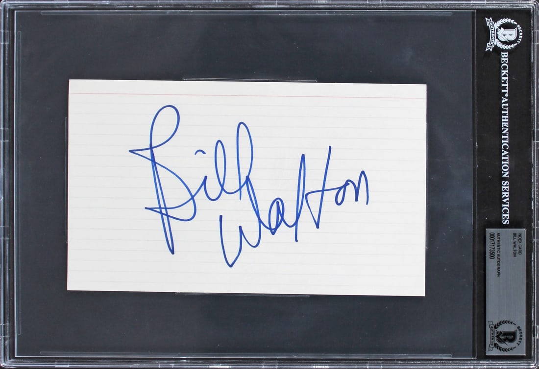 Bill Walton Signed Celtics 8x5 Index Card Beckett Authenticated (1 of 2)