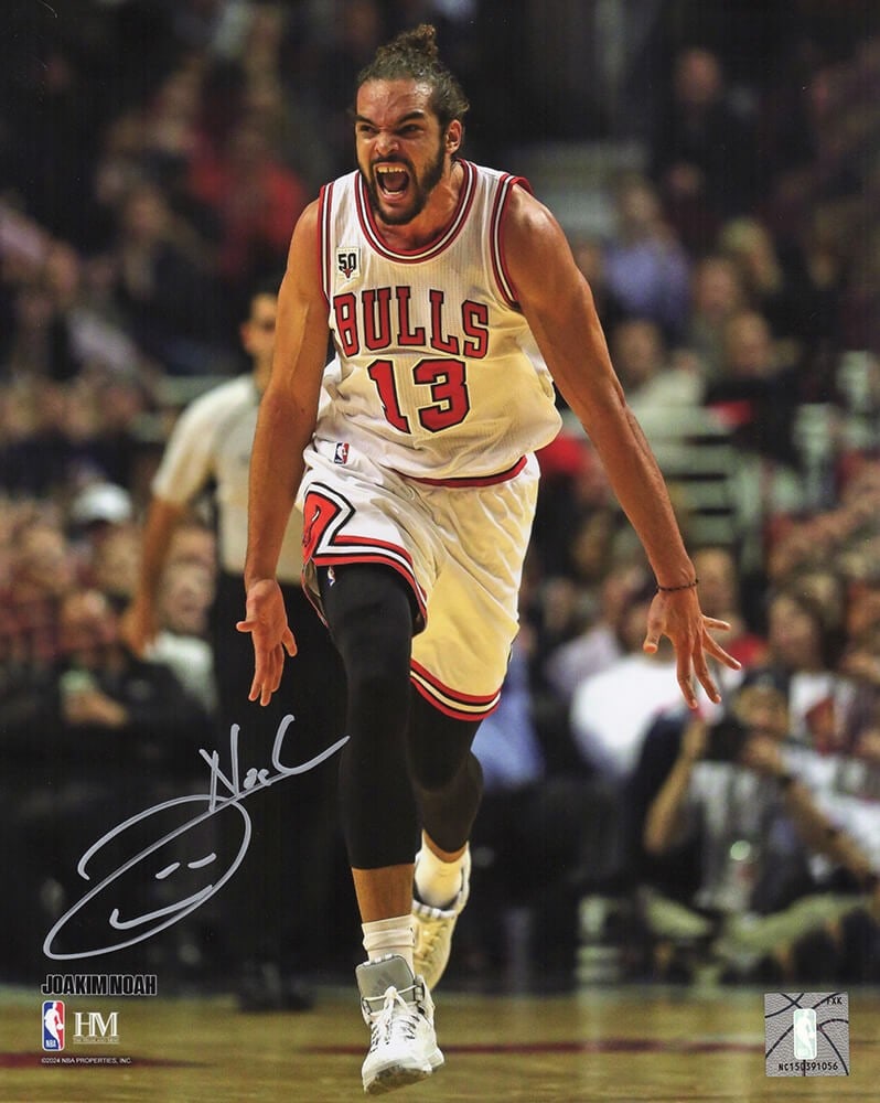Joakim Noah Signed Chicago Bulls 8x10 Action Photo with COA (1 of 1)