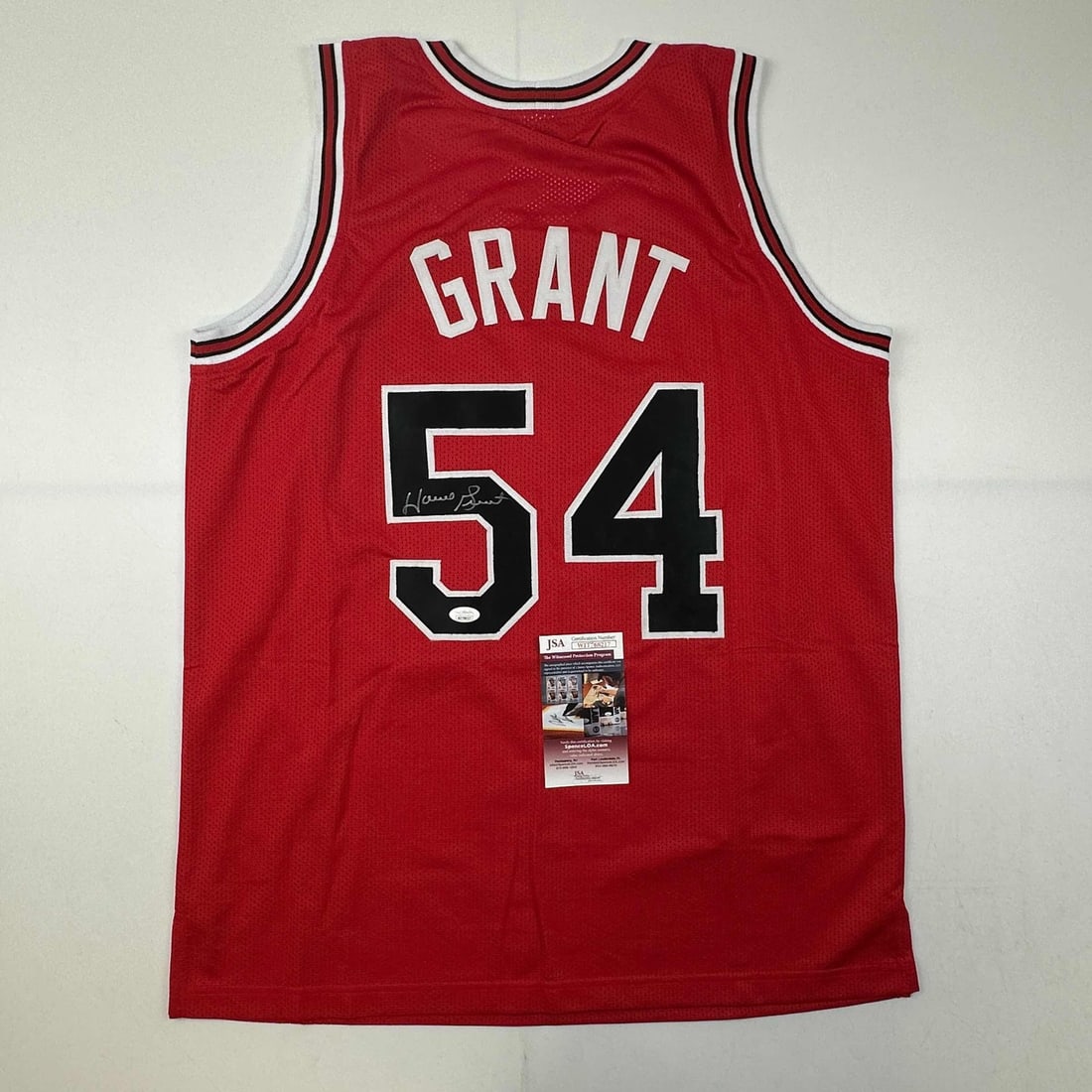 Horace Grant Autographed Chicago Bulls Red Basketball Jersey JSA COA (1 of 4)