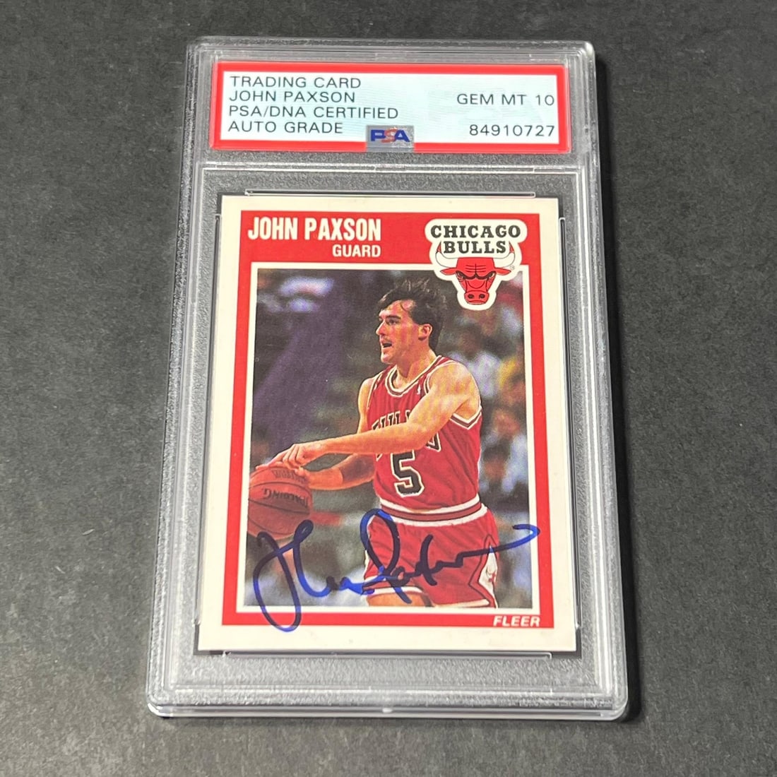 John Paxson Signed 1989-90 Fleer Card PSA DNA Authenticated Bulls Auto: John Paxson Signed 1989-90 Fleer Card PSA DNA Authenticated Bulls Auto This is a 1989-90 Fleer #22 trading card featuring John Paxson, signed by the player. The autograph has been authenticated and en