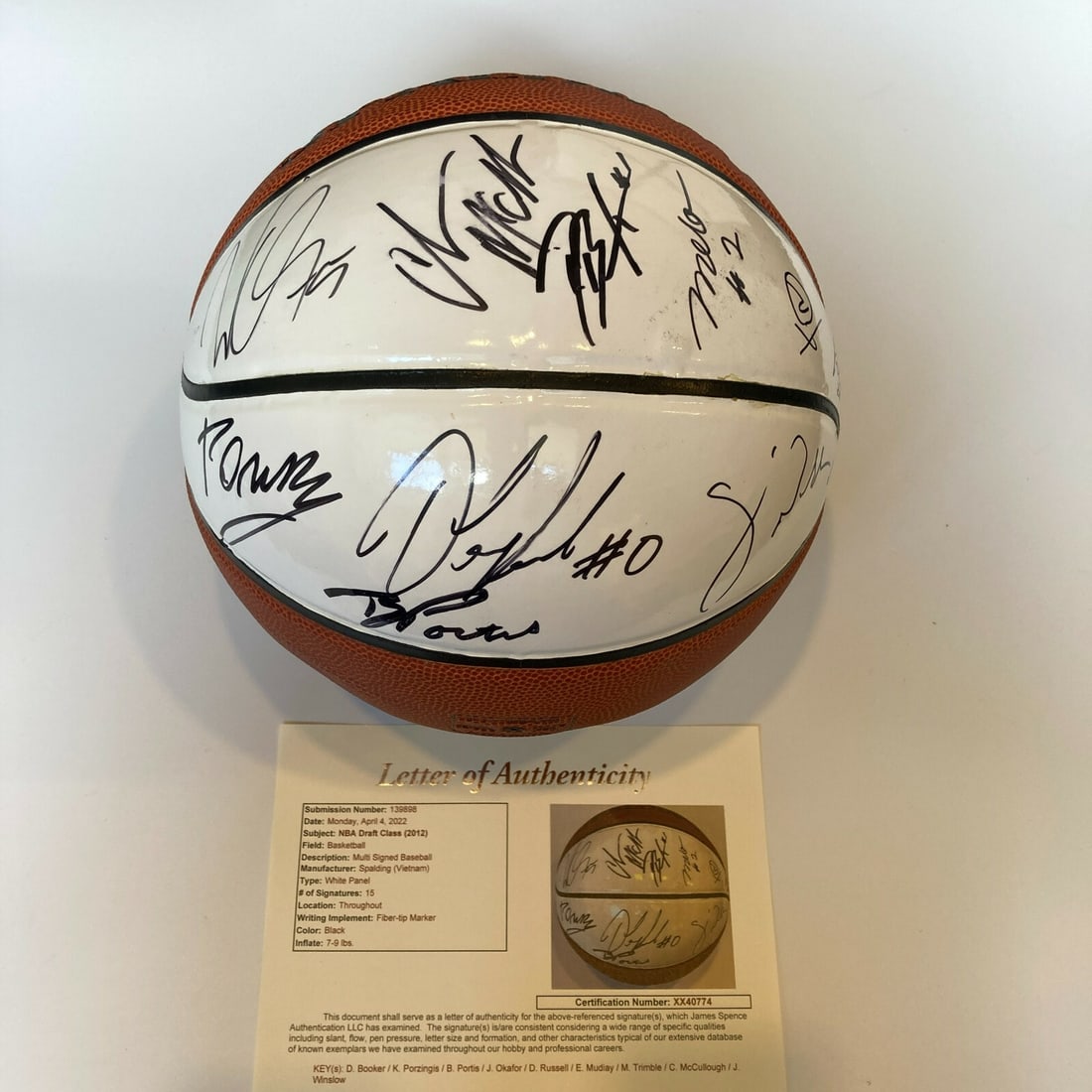 2012 NBA Rookies Basketball with 15 Signatures JSA Authenticated (1 of 8)