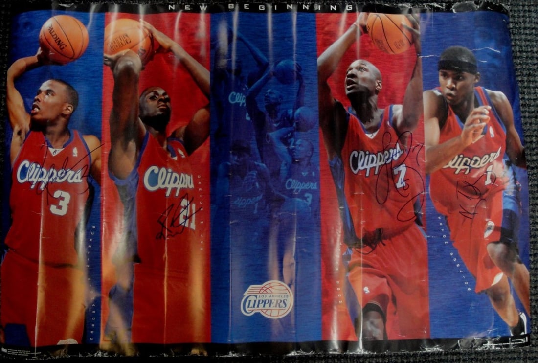 Los Angeles Clippers Team Signed Poster Lamar Odom Darius Miles Quentin Richardson Melvin Ely (1 of 7)
