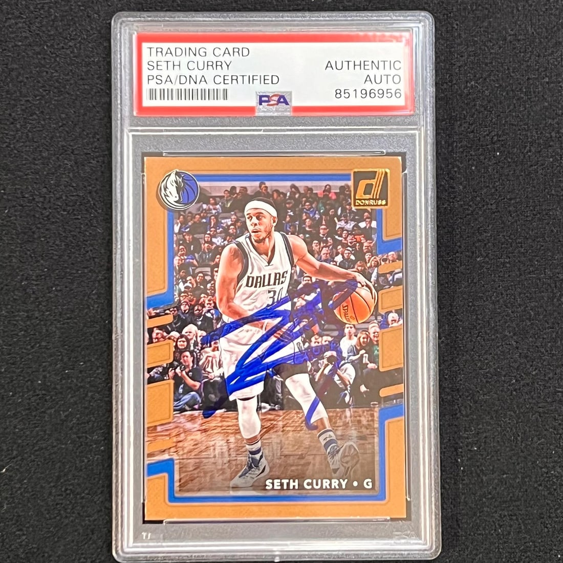 2017-18 Panini-Donruss Seth Curry Signed Card PSA Authenticated Mavericks (1 of 2)