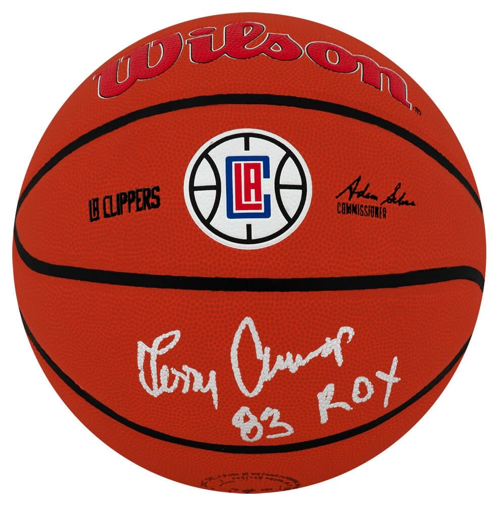 Terry Cummings Signed Clippers Logo Wilson NBA Basketball '83 ROY COA (1 of 1)