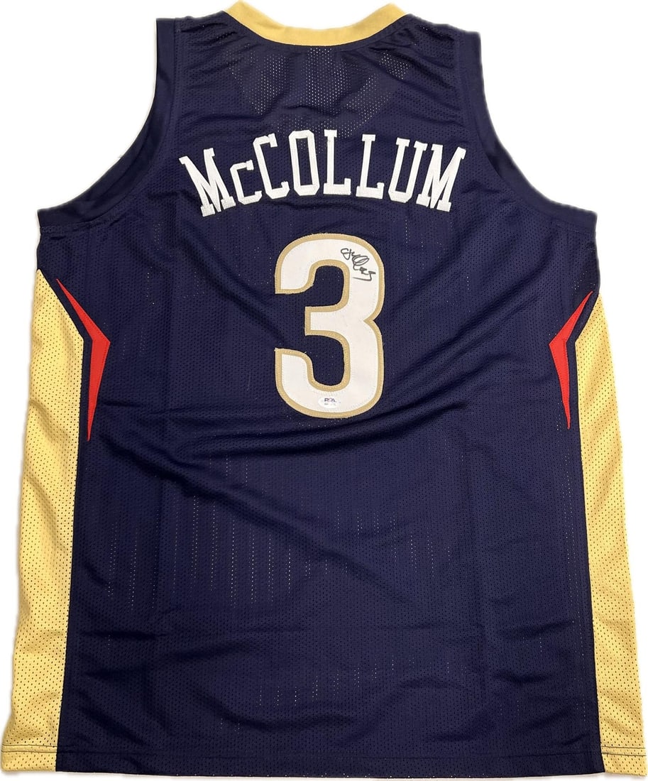 CJ McCollum Autographed Jersey PSA/DNA New Orleans Pelicans Basketball: CJ McCollum Autographed Jersey PSA/DNA New Orleans Pelicans Basketball This original stitched jersey is autographed by CJ McCollum, the talented player of the New Orleans Pelicans. The signature has b