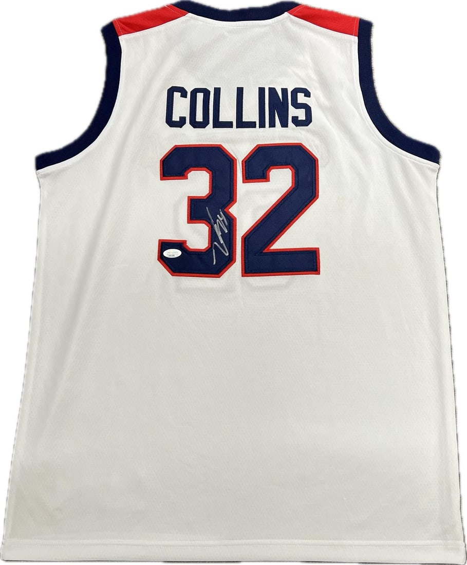 Zach Collins Autographed Stitched Jersey JSA Gonzaga Bulldogs (1 of 2)