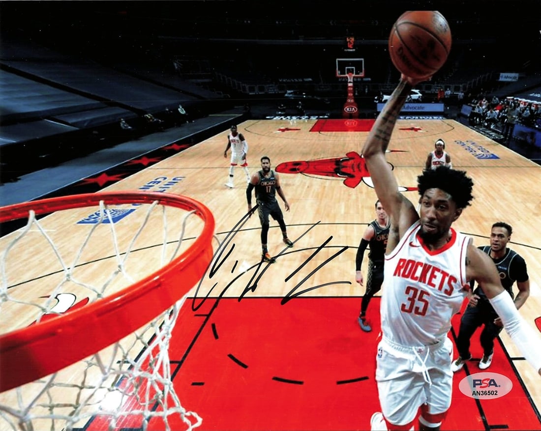 Christian Wood Autographed 8x10 Photo PSA/DNA Houston Rockets: Christian Wood Autographed 8x10 Photo PSA/DNA Houston Rockets This professionally printed 8x10 photograph features the signature of CHRISTIAN WOOD, a player for the Houston Rockets. The autograph has 