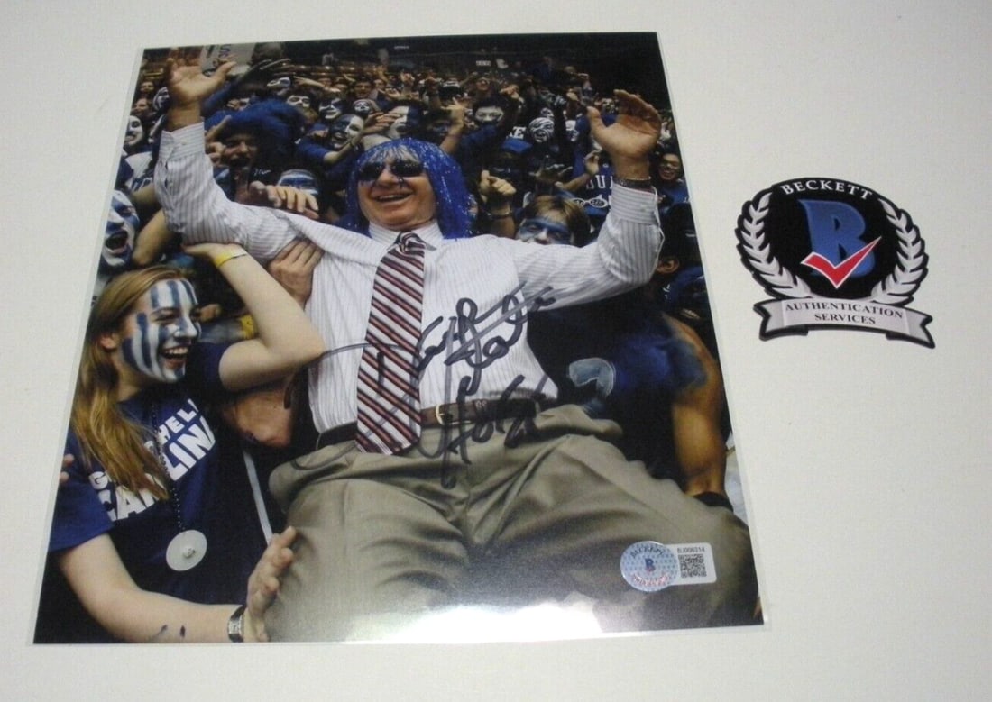 Dick Vitale Autographed 8x10 Basketball Photo With Beckett COA: Dick Vitale Autographed 8x10 Basketball Photo With Beckett COA This is an original 8x10 photo signed by Dick Vitale, renowned ESPN NCAA basketball announcer and Hall of Fame inductee (Class of 2008). 