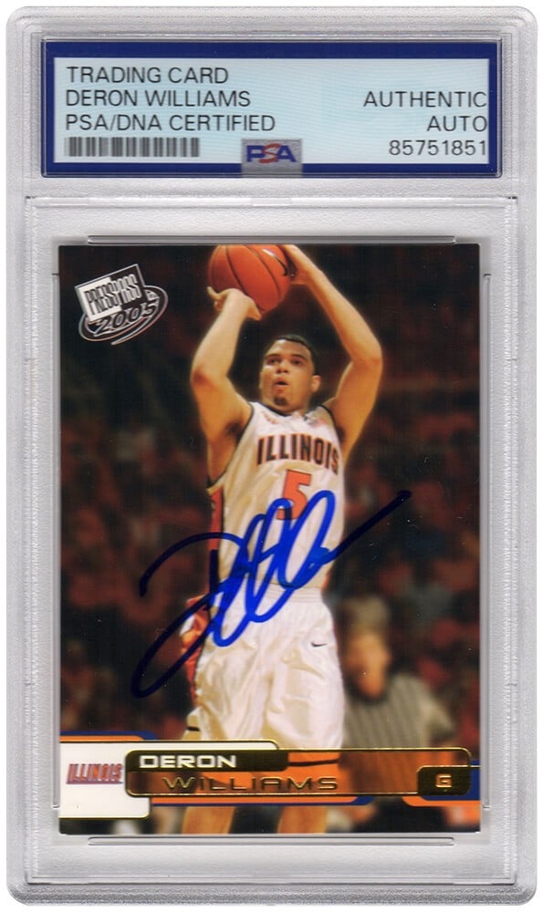 Illinois Press Pass Gold Rookie Card Signed by Deron Williams PSA DNA Authenticated (1 of 1)