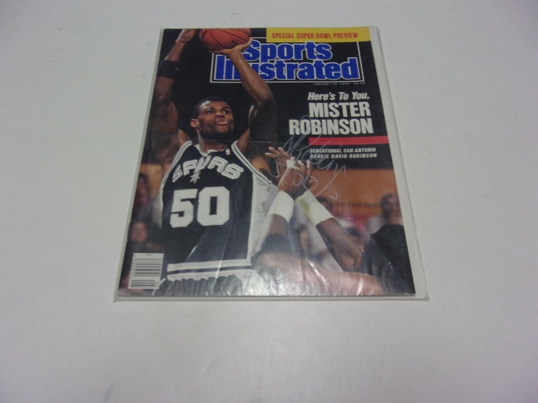 Sports Illustrated Magazine Signed by David Robinson COA Spurs NBA Champions (1 of 1)