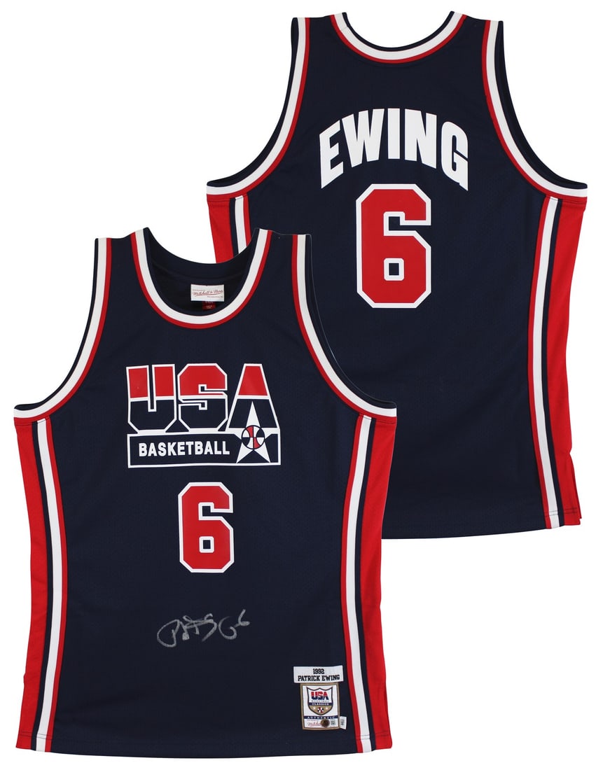 Patrick Ewing Signed 1992 Team USA Jersey New York Knicks BAS Authenticated: Patrick Ewing Signed 1992 Team USA Jersey New York Knicks BAS Authenticated This authentic navy blue jersey features the iconic design of the 1992 Team USA and is personally signed by Patrick Ewing, a