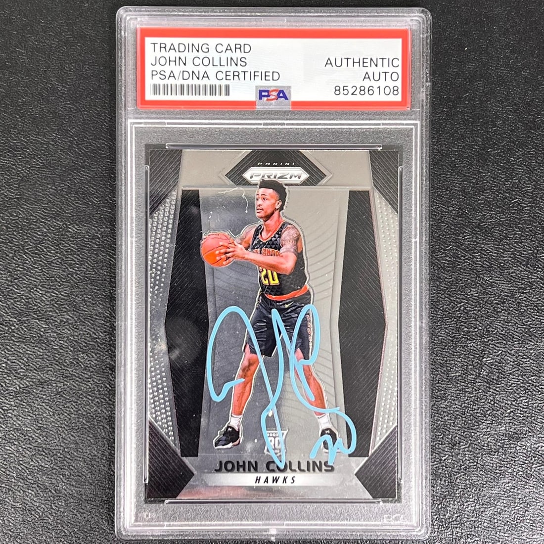 2017-18 PANINI Prizm #109 John Collins Signed Rookie Card PSA/DNA: 2017-18 PANINI Prizm #109 John Collins Signed Rookie Card PSA/DNA Up for sale is a 2017-18 PANINI Prizm #109 rookie card featuring the autograph of John Collins from the Atlanta Hawks. This card has b