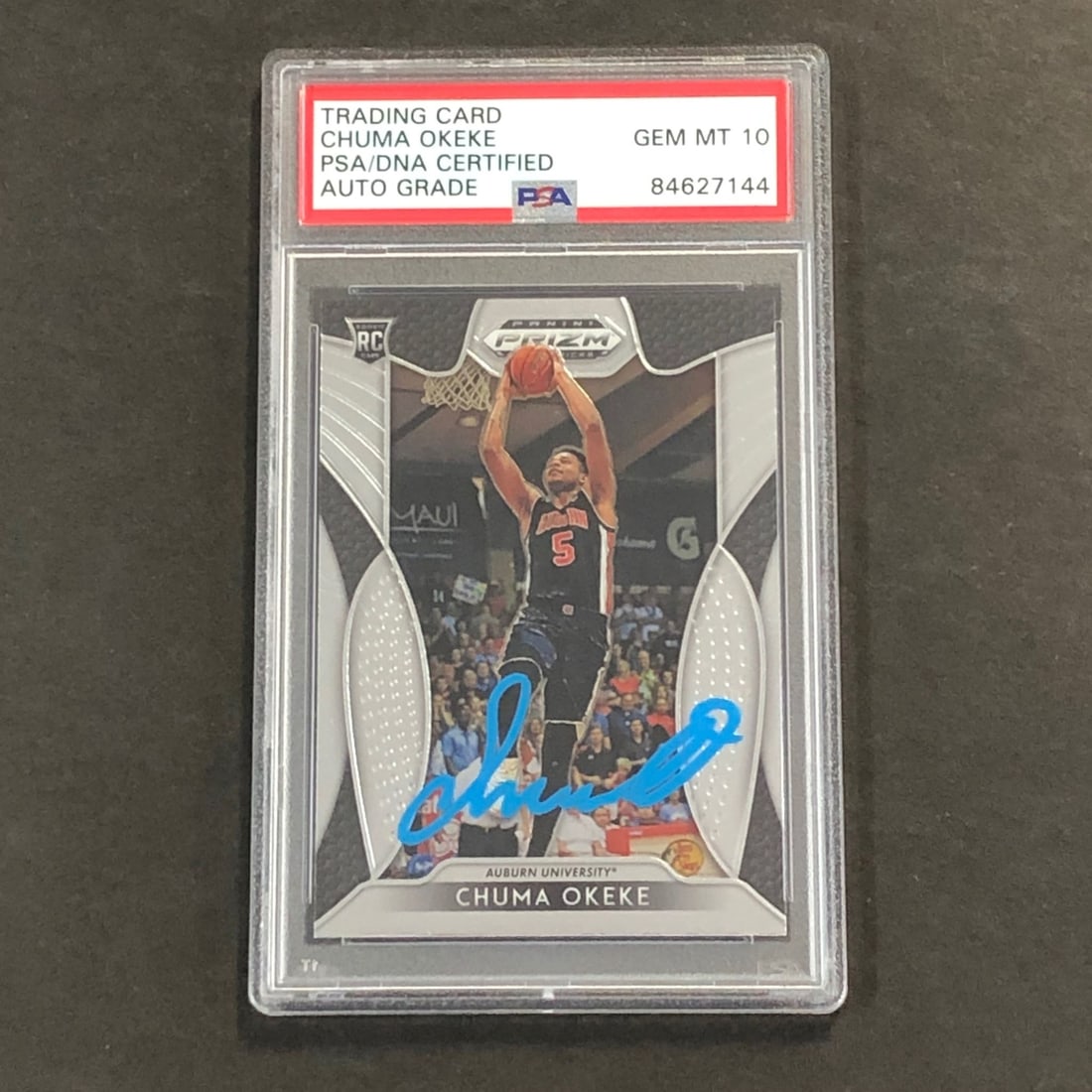 2019-20 Panini Prizm #17 Chuma Okeke Signed Card PSA Authenticated: 2019-20 Panini Prizm #17 Chuma Okeke Signed Card PSA Authenticated This 2019-20 Panini Prizm #17 card features the autograph of Chuma Okeke, a standout player from Auburn University. The card has been